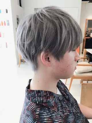 ショート カラー ヘアアレンジ メンズ モテ髪透明感❤️ デイズヘアカラーのヘアスタイル