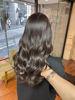 セミロング カラー 矢野 晃平のヘアスタイル
