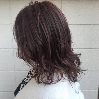 ミディアム カラー パーマ ニュアンスパーマ/ レイヤー/茶屋町のヘアスタイル