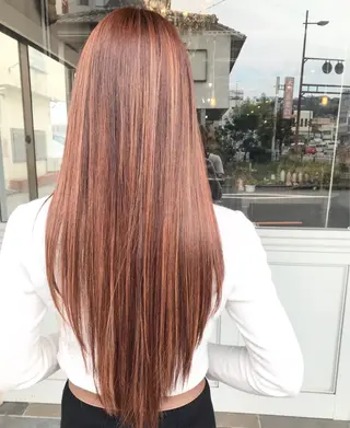 ロング カラー ヘアアレンジ Mariana/ 鶴原-ハイライトのヘアスタイル