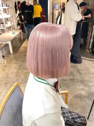 ミディアム カラー ✅ケアブリーチ✅ トヨオカ ノブヒデのヘアスタイル