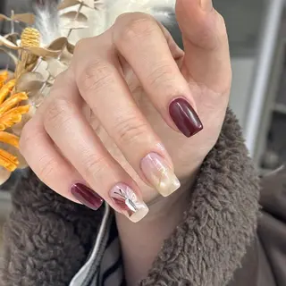 ネイル 🍑長さだし ワンホン💅モモコのネイルデザイン