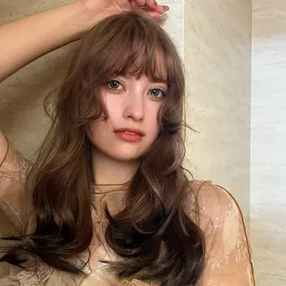 ロング カラー 柔らかい艶暖色 レイヤー🫧姫汝のヘアスタイル