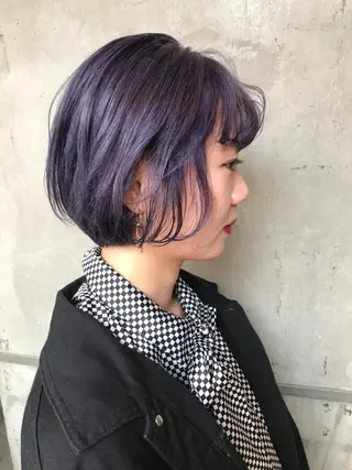 ショート カラー mana 暖色カラーカットのヘアスタイル