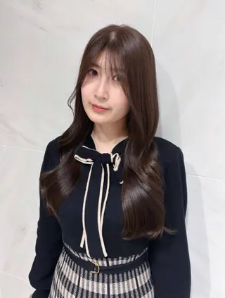 ロング カラー ワンホン/韓国ヘア 🤍amiのヘアスタイル