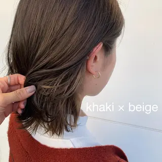 ミディアム カラー RINA🧤 デザインとボブのヘアスタイル