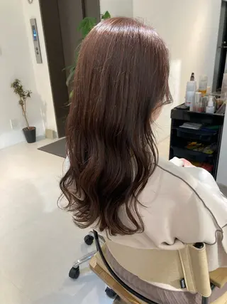 セミロング ✨色持ちの良い艶 カラー✨蟹江真世のヘアスタイル
