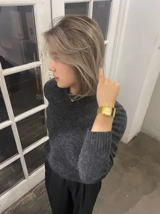 ミディアム カラー ヘアアレンジ ミワ ハナのヘアスタイル