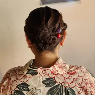 セミロング ヘアアレンジ ハヤシ マユ ✂ 府中美容室のヘアスタイル