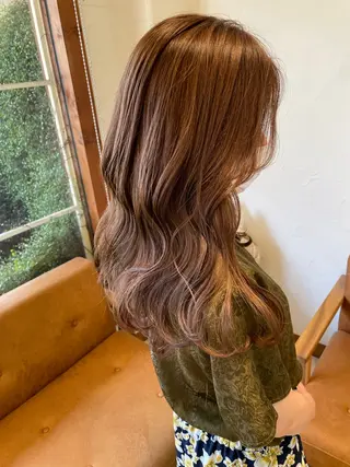 ロング カラー 片山千晴✨ツヤ髪カラ ー✨顔まわりカット✨のヘアスタイル