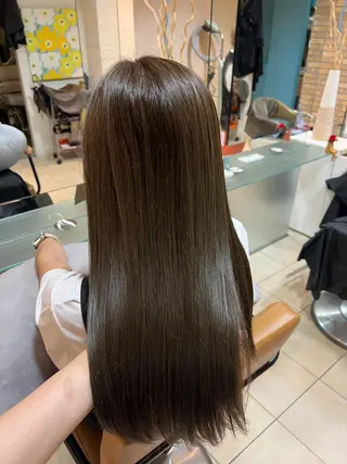 ロング カラー 竹添 有梨沙のヘアスタイル