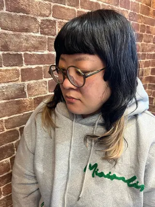 セミロング カラー 久木原 ゆりのヘアスタイル
