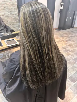 ロング カラー ヘアカラー&縮毛矯正 STAR☆RIVERのヘアスタイル