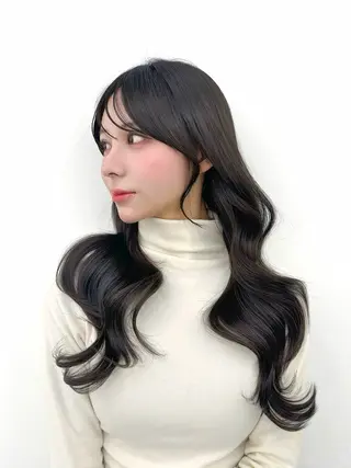 セミロング カラー 🇰🇷韓国風くびれ ヘア🇰🇷中村優大のヘアスタイル