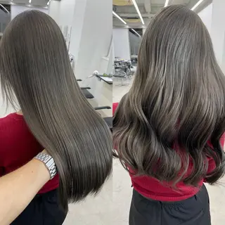 ロング カラー 新美 蓮のヘアスタイル