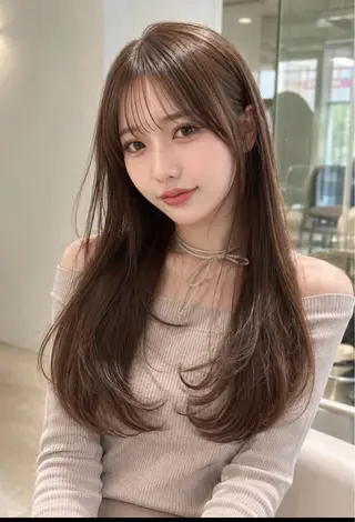 ロング カラー 縮毛矯正/髪質改善 ⭐️レイヤーの達人悟のヘアスタイル