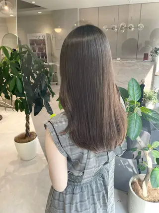 セミロング カラー ブリーチなし/透明感 カラー🕊️坂入上総のヘアスタイル