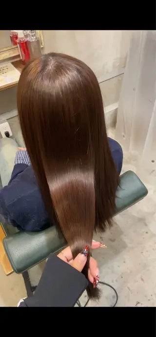 ロング 🎀カット 縮毛矯正 モデル /烏丸御池のヘアスタイル