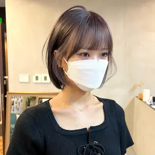 ミディアム カラー パーマ ヘアアレンジ メンズ キッズ ネイル マツエク・マツパ アイブロウ 前川 朋香のヘアスタイル