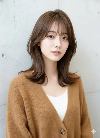 セミロング カラー 梅田/白髪ぼかし Maiのヘアスタイル