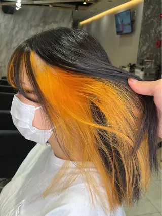 セミロング 🌈カラー特化 ハイトーンけいと🌈のヘアスタイル