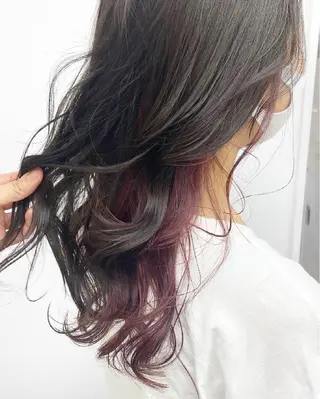 セミロング カラー ☀️透明感color KURO☀️のヘアスタイル