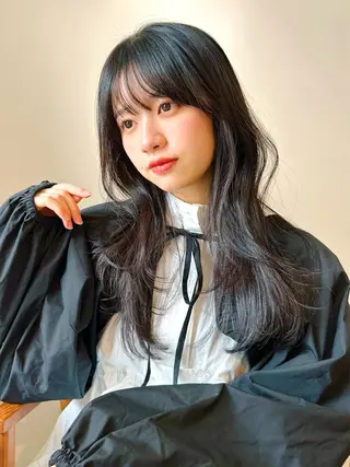 ロング カラー パーマ kazuki【顔周り ×レイヤーカット】のヘアスタイル