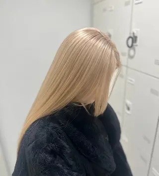ロング 縮毛/ダブルカラー 🦋ベージュヘア🦋のヘアスタイル
