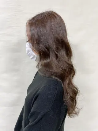 セミロング カラー ヘアアレンジ 髪質改善【縮毛矯正】 北千住 田邉 澪のヘアスタイル