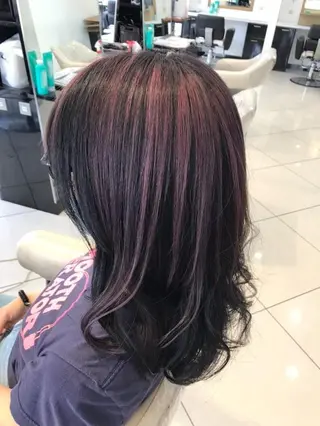 ミディアム カラー あらげ 🌈推しカラー🌈ᵕのヘアスタイル