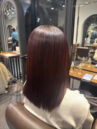セミロング カラー MINX似合わせボブ 髪質改善/岩城槙乃介のヘアスタイル