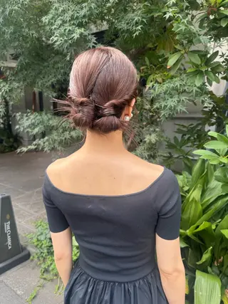 ミディアム ヘアアレンジ 🎗️【ヘアセット 美眉】吉川玲🎗️のヘアスタイル