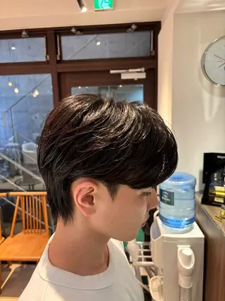 ショート パーマ メンズ カルマパーマ韓国ヘア shiryuのヘアスタイル