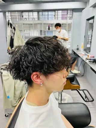 ショート パーマ メンズ 池袋メンズパーマ フェード純平のヘアスタイル