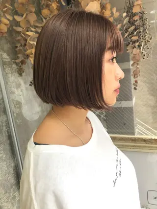 ミディアム カラー Pia ツボイ ケイタのヘアスタイル