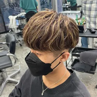 ショート カラー パーマ メンズ メンズ特化美容師/ 藤戸 椋のヘアスタイル
