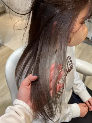 ロング カラー わかまつ　ももみ 🕊️/顔周りカットのヘアスタイル