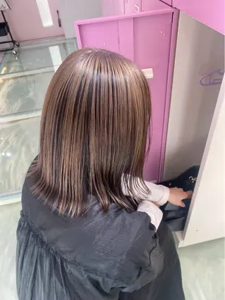 カラー モテ艶🪄ベージュ カラー🧸RUKAのヘアスタイル