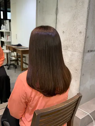 ミディアム 艶カラー/レイヤー/ 顔周り/ゆな🕊️のヘアスタイル