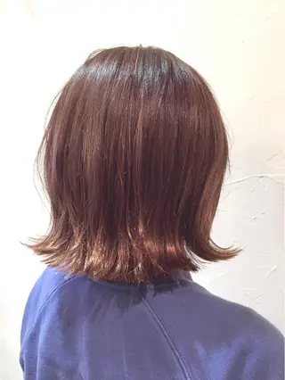 ミディアム カラー シマダ アユミのヘアスタイル