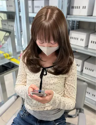 ミディアム カラー ダブルカラー/レイヤ ーカット 🤍ゆきなのヘアスタイル