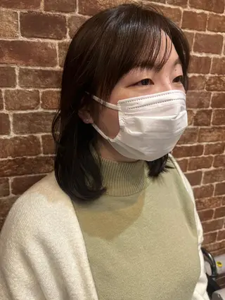 ミディアム カラー パーマ ヘアアレンジ メンズ キッズ ネイル マツエク・マツパ アイブロウ 久木原 ゆりのヘアスタイル