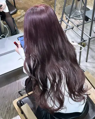 ロング カラー ササキカズマ〻透明感 〻色落ち〻赤み消しのヘアスタイル
