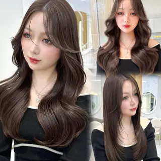 セミロング カラー 🇰🇷韓国風くびれ ヘア🇰🇷中村優大のヘアスタイル