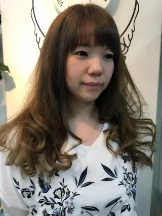 セミロング hama yukiのヘアスタイル