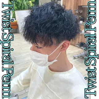 ショート パーマ メンズ 🌺ウルフカット職人 新垣渚🐺のヘアスタイル