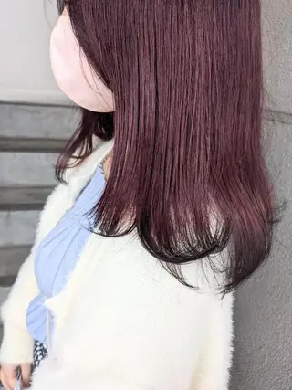 カラー セミロング 小川 健治✨のヘアスタイル