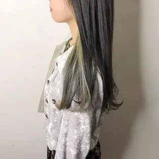 ロング カラー カラーモデル募集中 美容室ハピスのヘアスタイル