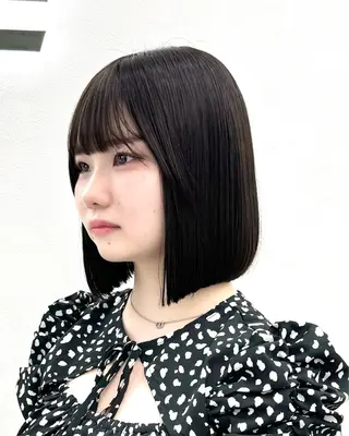 ショート カラー ヘアアレンジ 縮毛矯正🤍 盛れるボブ/ひかりのヘアスタイル