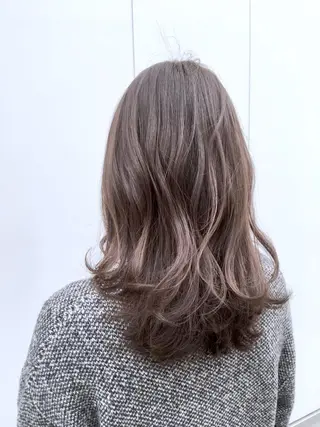 セミロング カラー THREE 関根大のヘアスタイル